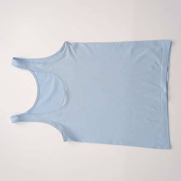 Lululemon Seek Simplicity Ribbed Tank Reversible 2 Way Top Breezy Blue size 12 - Picture 7 of 9